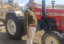 पीसांगन पुलिस ने अवैध बजरी परिवहन करते ट्रैक्टर ट्रॉली की जब्त