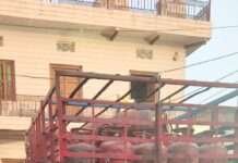 पीसांगन में अवैध गैस सिलेंडर भंडारण पर पुलिस की कार्रवाई