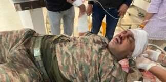 डांगावास के पास सैनिकों का वाहन पलटा, दो जवान गंभीर घायल