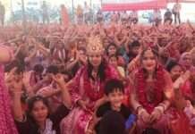 नागौर में निर्माणाधीन श्याम बाबा मंदिर में धूमधाम से फागोत्सव