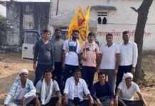 खाटू श्याम मंदिर के लिए रवाना हुआ मैराथन युवा संघ का 11 सदस्यीय जत्था