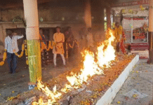 नानोर गांव में नवरात्र पर अग्नि चूल पर आस्था का अद्भुत दृश्य