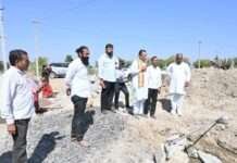 कैबिनेट मंत्री जोराराम कुमावत ने किया निर्माणाधीन सड़क का औचक निरीक्षण