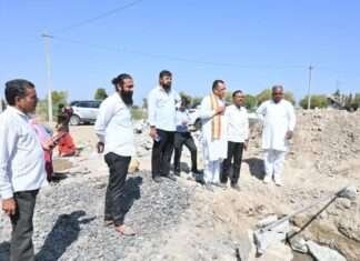 कैबिनेट मंत्री जोराराम कुमावत ने किया निर्माणाधीन सड़क का औचक निरीक्षण