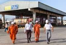 जिला कलक्टर ने तबीजी स्थित आईओसीएल गैस प्लांट का किया निरीक्षण