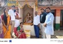 भैरुबास स्कूल में मां सरस्वती की मूर्ति का प्राण प्रतिष्ठा समारोह