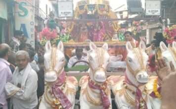 कठूमर में गणगौर महोत्सव पर भव्य शोभा यात्रा