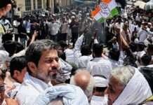 टोंक में भाजपा नेता के बयान पर बवाल, कांग्रेस का जोरदार विरोध प्रदर्शन