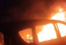 चलती कार बनी आग का गोला, एक ही परिवार के 5 लोग जिंदा जले