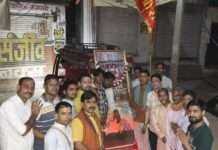 कठूमर से घाटा वाले हनुमान मंदिर के लिए पदयात्रा रवाना