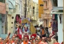 रेवदर में हनुमान जन्मोत्सव पर भव्य शोभायात्रा
