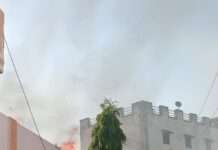 पिंडवाड़ा में टेंट हाउस में भीषण आग, मची अफरा-तफरी