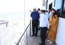 ईसरदा बांध का मुख्य सचिव ने किया दौरा, कार्य जल्द पूरा करने के निर्देश
