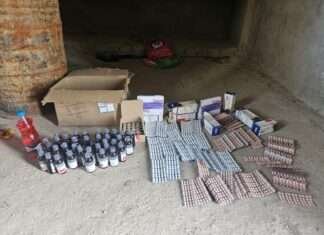 अवैध नशीली दवाओं का बड़ा भंडाफोड़, करीब 22 लाख की सामग्री जब्त