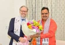 मुख्यमंत्री भजनलाल शर्मा से डेनमार्क के राजदूत की शिष्टाचार भेंट