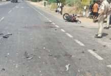 तेज रफ्तार बाइक की ट्रैक्टर-ट्रॉली से भिड़ंत, युवक की मौत