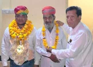 मेड़तिया सिलावट समाज ने किया हैदर अली का अभिनंदन