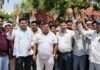 जाटव बस्ती के पास शराब ठेका शिफ्ट करने के विरोध में लोगों का प्रदर्शन