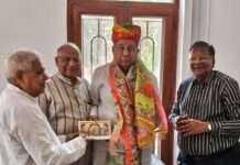अंतर्राष्ट्रीय मारवाड़ी सम्मेलन के प्रतिनिधिमंडल ने घनश्याम तिवाड़ी से की मुलाकात