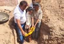 विद्यालय के नए कक्षा कक्ष निर्माण हेतु भूमि पूजन संपन्न