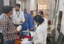 100 दिवसीय टीबी मुक्त भारत अभियान के तहत आयुष्मान आरोग्य शिविर का निरीक्षण
