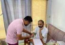 कार्यकर्ता ने खून से लिखा पत्र, नीरज डांगी को दोबारा राज्यसभा भेजने की मांग