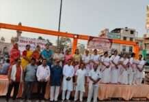 नागौर में राष्ट्र सेविका समिति का भव्य पथ संचलन, पुष्प वर्षा से हुआ स्वागत