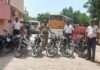 पुलिस की बड़ी कार्रवाई, 10 बिना नंबर की मोटरसाइकिलें जब्त