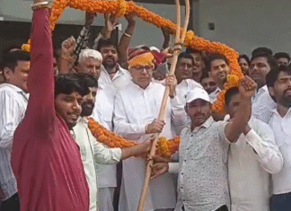 राज्यसभा प्रत्याशी सतीश पूनिया का पादूकलां में भव्य स्वागत
