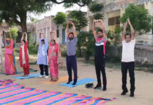 पीसांगन और रामपुरा डाबला में अंतरराष्ट्रीय योग दिवस पर विशेष योग शिविर
