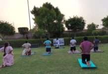 योग दिवस काउंटडाउन अभियान के तहत नियमित योगाभ्यास जारी