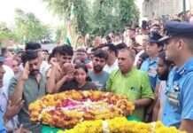 राजकीय सम्मान के साथ शहीद अग्निवीर खेमाराम कुमावत को अंतिम विदाई
