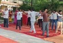 पादूकलां में अंतर्राष्ट्रीय योग दिवस पर सामूहिक योगाभ्यास