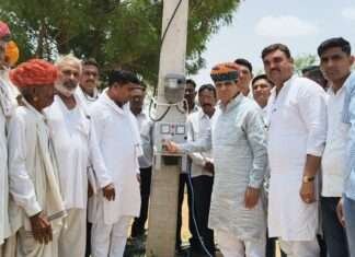 देवासियों की ढाणी में नए ट्यूबवेल का उद्घाटन