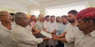 भीनमाल में किसानों ने एसडीएम को सौंपा ज्ञापन, सिणधरा बांध की ऊंचाई घटाने की मांग