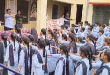 ब्रह्माकुमारी गीता दीदी ने विद्यार्थियों को दिलाई नशा मुक्ति की शपथ