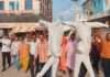 नागौर में विहिप-बजरंग दल का विरोध प्रदर्शन