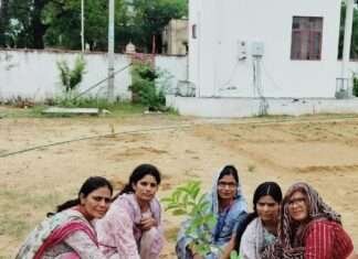 कस्तूरबा गांधी आवासीय छात्रावास में 101 पौधे लगाए