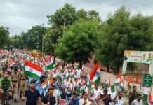 नागौर में कलेक्टर देवेंद्र कुमार की अगुवाई में निकली तिरंगा प्रभात फेरी