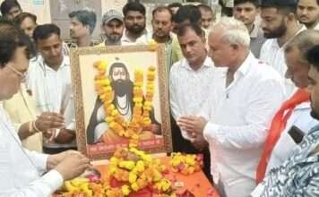 उनियारा पहुंचा संत रविदास जयंती वर्ष का रथ