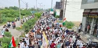नरेश मीणा और कंवरलाल मीणा की रिहाई की मांग को लेकर बारां में प्रदर्शन