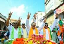 मुख्यमंत्री भजनलाल शर्मा ने भरतपुर में किया रोड शो, कांग्रेस पर साधा निशाना