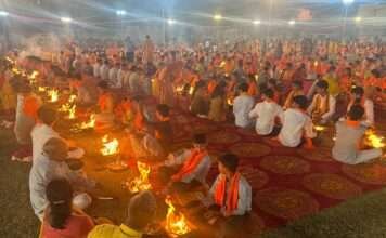 501 कुंडीय संस्कार महायज्ञ में विद्यार्थियों ने लिया नशामुक्त भारत बनाने का संकल्प