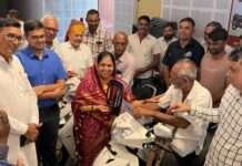 जायल विधायक कोष से 16 दिव्यांगजनों को मिली स्कूटी